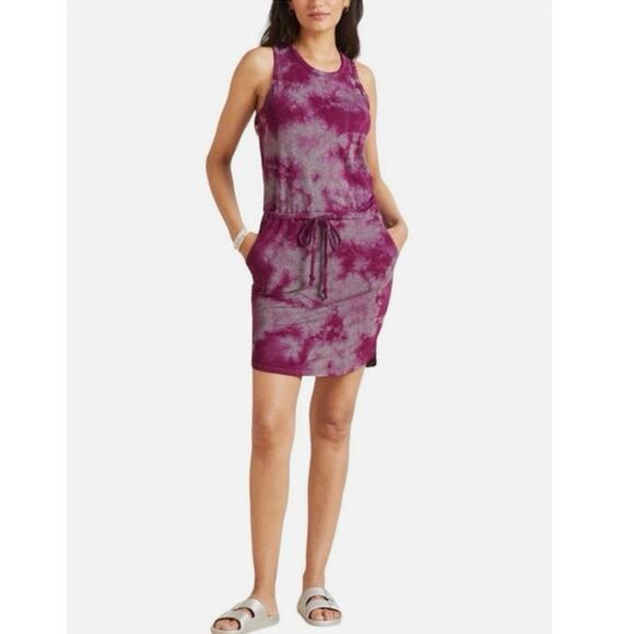 Sundry for Evereve The Weekender Tank Tie Dye Purple Sleeveless Dress Medium - Picture 1 of 10